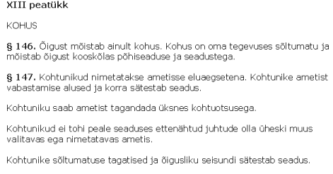 Эстонский язык, эстонская конституция